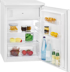 Bomann® Kühlschrank mit Gefrierfach klein | Kühlschrank 2 Ablagen | leise | mit 4-Sterne Gefrierfach | Kühlschrank klein mit Obst- und Gemüsefach | Türanschlag wechselbar | KS 7251 weiß