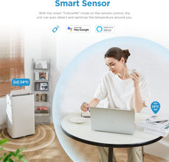 Midea Mobiles Klimagerät Silent Cool 26 Pro WF, 9000 BTU 2,6kW, Kühlen&Ventilieren&Entfeuchten, Raumgröße bis 88m³(33㎡), APP-Steuerung/Alexa/Google Home/IFTTT, Mobile Klimaanlage mit Abluftschlauch