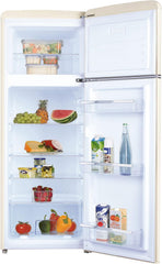 Amica KGC 15632 T Retro Kühl-/Gefrierkombination / Ice Blue (Türkis) / 144cm (H) x 55cm (B) x 62cm (T) / Retro-Design / Kühlschrank mit Gefrierfach