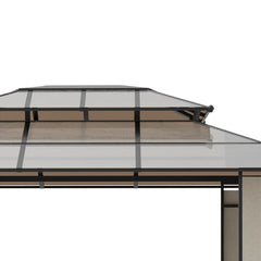Outsunny Gartenpavillon Polycarbonat-Dach UV-Schutz Outdoor