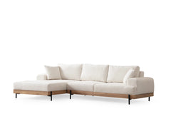 Eti Oak Left Ecksofa - Weiss