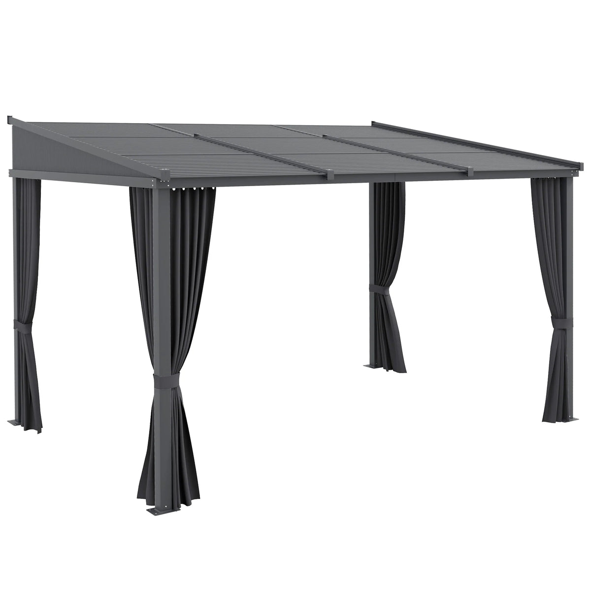 Outsunny Pergola Schiebedach Metallüberdachung