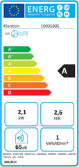 Klarstein Mobile Klimaanlage mit Abluftschlauch, 3-in-1 Klimagerät mit Ventilator & Luftentfeuchter, Kleine & Portable Klimaanlage für Wohnung & Büro, mit Nachtmodus & App-Steuerung, 7000 BTU