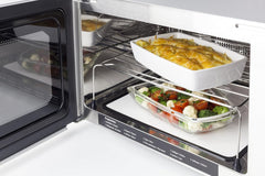 CASO MCG30 Ceramic chef Testsieger Haus & Garten Test, 3in1 Mikrowelle mit Grill + Heißluft 2100W 30L, Borosilikatglasboden, Backofen-Funktion bis 200°C