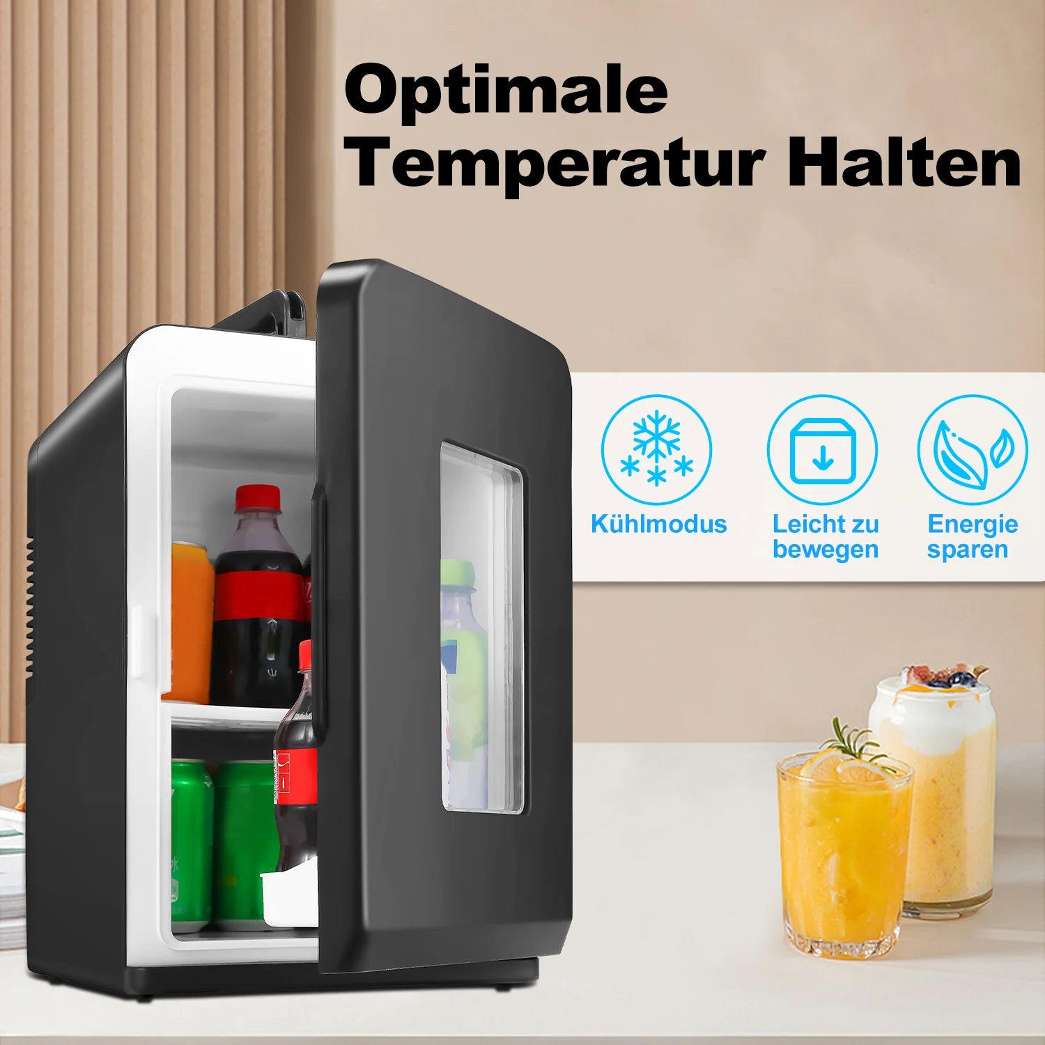 Sonnewelt 2 in 1 Mini Kühlschrank 15L Kühlbox