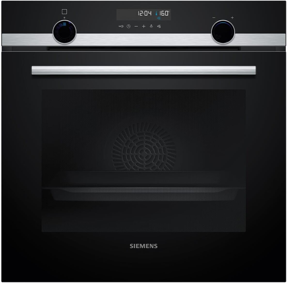 Siemens HB572ABS3, iQ300, Einbau-Backofen 60 x 60 cm, Air Fry, activeClean Pyrolyse Selbstreinung, LED-Touchbedienung, 3D Heißluft, Schnellaufheizung, cookControl10 Automatikprogramme, Edelstahl