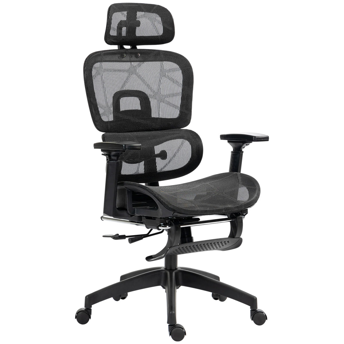 HOMCOM Bürostuhl ergonomisch verstellbar mit Liegefunktion
