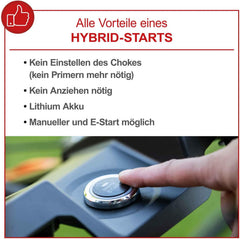 Scheppach MS150-46E Benzin Rasenmäher mit E-Start | 46cm Schnittbreite | Reinigungsfunktion | 55 Liter Fangkorb | Stahlgehäuse | 7-stufige Höhenverstellung | Mulchfunktion | Radantrieb | Seitenauswurf
