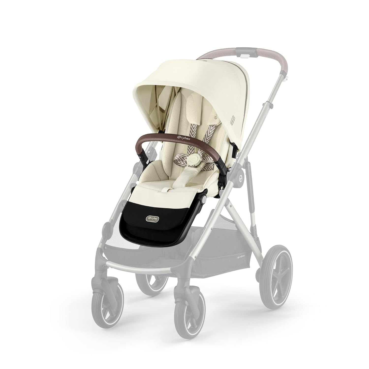 CYBEX Gold Sitzeinheit für Kinderwagen GAZELLE S und e-GAZELLE S, Ab Geburt bis ca. 4 Jahre, Moon Black