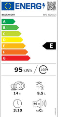 Bauknecht B2F HD624 A Freistehender Geschirrspüler/ 60 CM/ 14 Maßgedecke/Hygieneprogramm/Vollwasserschutz/Startzeitvorwahl