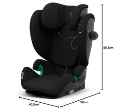 CYBEX Gold Kinder-Autositz Solution G i-Fix, Für Autos mit und ohne ISOFIX, Ab ca. 3 bis 12 Jahre (100 - 150 cm), Ab ca. 15 bis 50 kg, Lava Grey