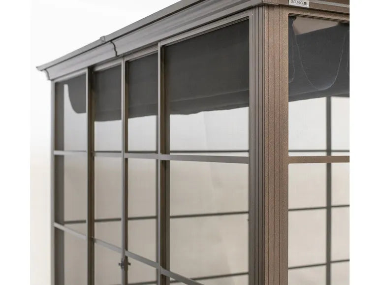 SOJAG Canada Pavillon »Castel«, aus Aluminium, inkl. Sonnensegel u. Insektenschutz, bronze