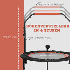 SPORTNOW Minitrampolin höhenverstellbar klappbar LCD-Monitor