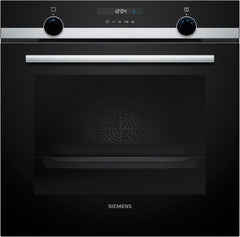 Siemens HB572ABS3, iQ300, Einbau-Backofen 60 x 60 cm, Air Fry, activeClean Pyrolyse Selbstreinung, LED-Touchbedienung, 3D Heißluft, Schnellaufheizung, cookControl10 Automatikprogramme, Edelstahl