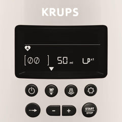 Krups Essential Kaffeevollautomat mit Milchschlauch, 2-Tassen-Funktion, LCD-Display, Einfache Reinigung, Kaffeemaschine, TÜV-Siegel, Schwarz, EA816031