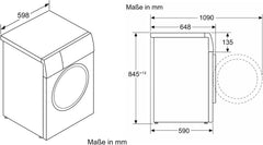 BOSCH WAN28127 Waschmaschine Serie 4, Frontlader mit 8kg Fassungsvermögen, 1400 UpM, Iron Assist, Active Water Plus, EcoSilence Drive, Speed Perfect, Weiß, 60cm