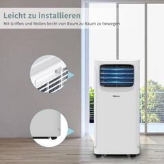 SHINCO Mobile Klimaanlage mit Abluftschlauch, 9000BTU, 2,6 kW, Kühlen&Ventilieren&Entfeuchten, Mobiles Klimagert mit Schlafmodus, Raumgre bis 22㎡, 24-Stunden-Timer