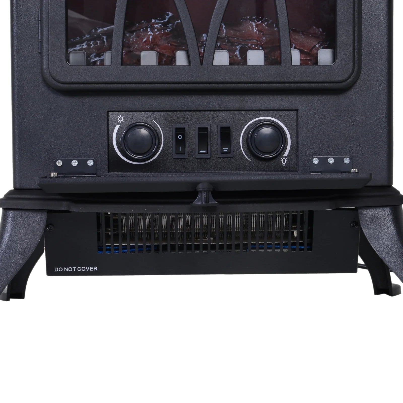 HOMCOM Elektrokamin Kaminofen rustikales Design Feueranimation