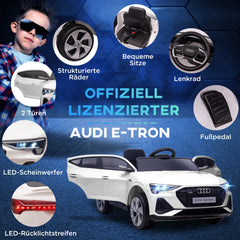 HOMCOM Audi E-tron Kinderauto 12V mit Fernbedienung