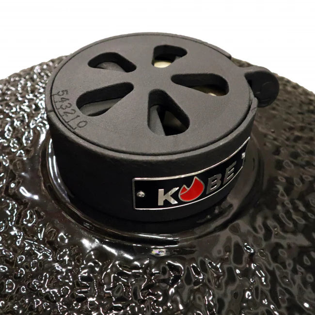 Kobe Kamado Holzkohlegrill Professional XL Black Edition, 23,5 , 113x81x113 cm