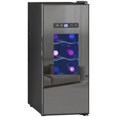 HOMCOM Weinkühlschrank 12 Flaschen 30 L Schwarz