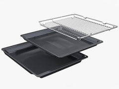 Siemens HB572ABS3, iQ300, Einbau-Backofen 60 x 60 cm, Air Fry, activeClean Pyrolyse Selbstreinung, LED-Touchbedienung, 3D Heißluft, Schnellaufheizung, cookControl10 Automatikprogramme, Edelstahl