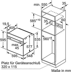 Siemens HB572ABS3, iQ300, Einbau-Backofen 60 x 60 cm, Air Fry, activeClean Pyrolyse Selbstreinung, LED-Touchbedienung, 3D Heißluft, Schnellaufheizung, cookControl10 Automatikprogramme, Edelstahl