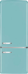 Amica KGC 15632 T Retro Kühl-/Gefrierkombination / Ice Blue (Türkis) / 144cm (H) x 55cm (B) x 62cm (T) / Retro-Design / Kühlschrank mit Gefrierfach