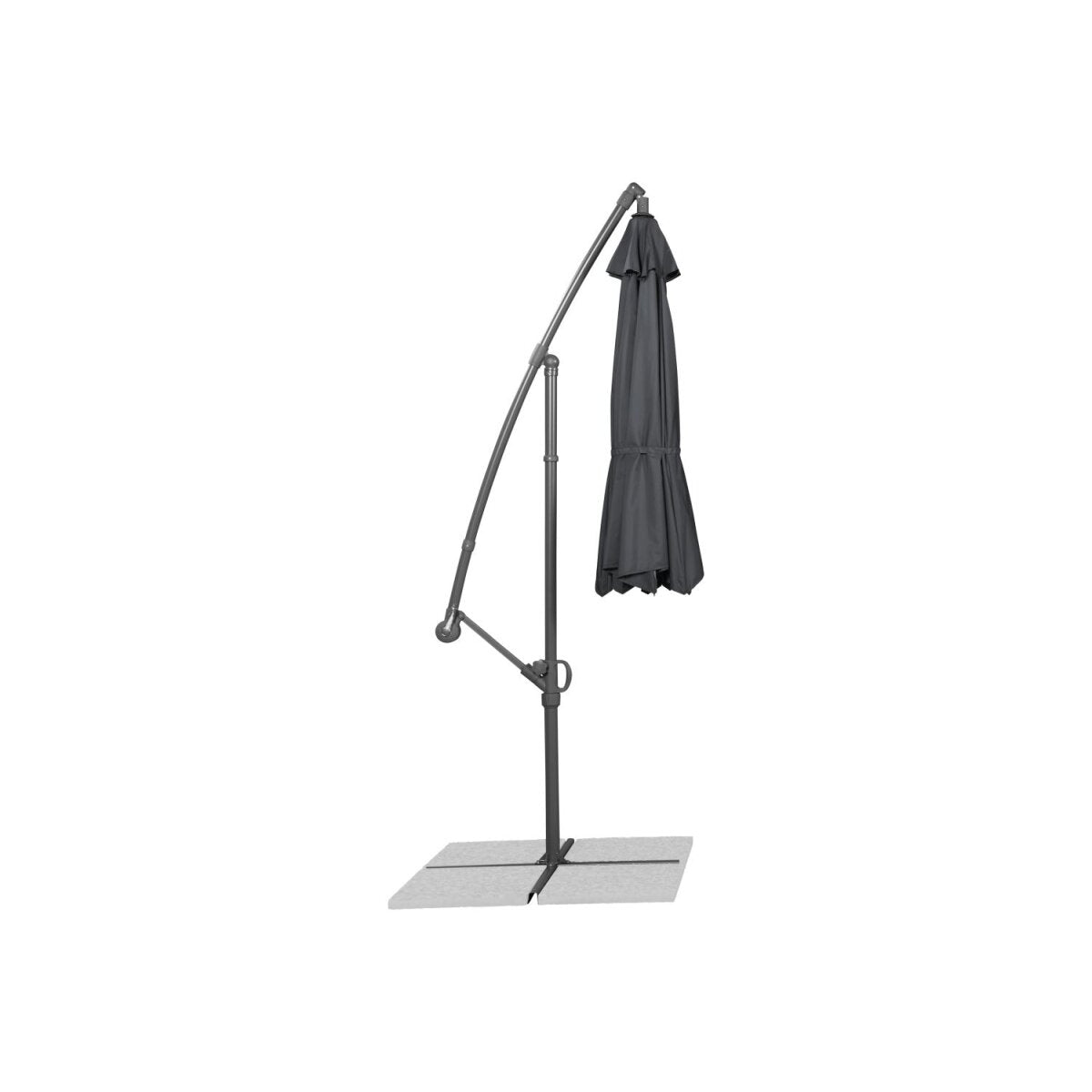 LIVARNO home Ampelschirm, 3 m, mit Handkurbel, anthrazit - B-Ware sehr gut