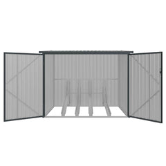 Fornorth Fahrradgarage für vier Fahrrder 203 x 198 x 157 cm, Dunkelgrau