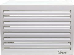 Qventi Abdeckung für Klimaanlage - Anthrazit/Grau - Aluminium - Schutzgitter - Verkleidung - Einfache Montage - Größe S - Außenmaße (LxBxH): 100 x 50 x 75 cm