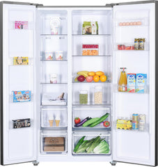 Beko GNO5322WDXPN Side-by-Side, Kühlschrank, Gefrierschrank, 532 l Gesamtvolumen, 347 Liter Kühlbereich, 185 Liter Gefrierbereich, Multifunktionsdisplay, NoFrost, Wasserspender, Edelstahl