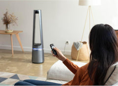 Rowenta QU5062 Eclipse 3in1 Luftreiniger, Heizlüfter, Ventilator, filtert 99,9% der Partikel, für 30 m2 Raumgröße, schnelle Heizung bis zu 35°C, automatischer Tag- und Nachtmodus, Schwarz/Grau