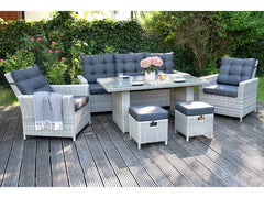 Alu-Luxus Dining-Set »Asti«, 6-teilig