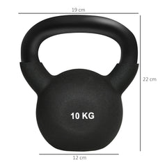 HOMCOM Kugelhantel Kettlebell zweihändig nutzbar bodenschonend