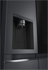 LG GSGV81PYLL Side by Side Kühlschrank, Klasse E, 635 L, Instaview, Kühlschrank mit Gefrierfach, Eis-, Crushed Ice- Wasserspender, Total NoFrost, Smart Inverter Kompressor, Wi-Fi