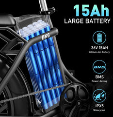 COLORWAY BK6S Klappbares E-Bike 350W 36V 15Ah 20x3.0 Reifen