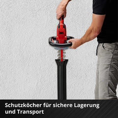 Einhell Akku-Heckenschere GE-CH 18/60 Li-Solo Power X-Change (18 V, 60 cm Schnittlnge, 22 mm Zahnabstand, drehbarer Handgriff, inkl. Schnittgutsammler, ohne Akku)