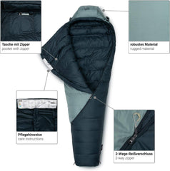 qeedo Takino Daunenschlafsack, Winterschlafsack (Gr. M & L) warm, klein & leicht