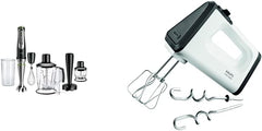 Braun MultiQuick 9 MQ 9187XLI Stabmixer – Pürierstab mit Active PowerDrive Technologie und 5 Zubehrteilen zum Zerkleinern, Stampfen, Rühren und Ice-Crushen, 1200 Watt, schwarz/Edelstahl
