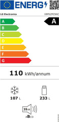 LG GBP62MCNAC Kühl-Gefrierkombi – 384 L, Energieeffizienz A, Total NoFrost, DoorCooling+, niedriger Geräuschpegel, modernes Design in Anthrazit Schwarz, 59,5 x 67,5 x 203 cm