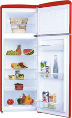 Amica KGC 15632 T Retro Kühl-/Gefrierkombination / Ice Blue (Türkis) / 144cm (H) x 55cm (B) x 62cm (T) / Retro-Design / Kühlschrank mit Gefrierfach
