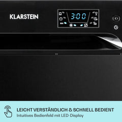 Klarstein ia 8 - Spülmaschine, Geschirrspüler, Freistehend, Teilintegriert, F, 55 cm breit, 8 Maßgedecke, 6 Programme, Aquastop, silber