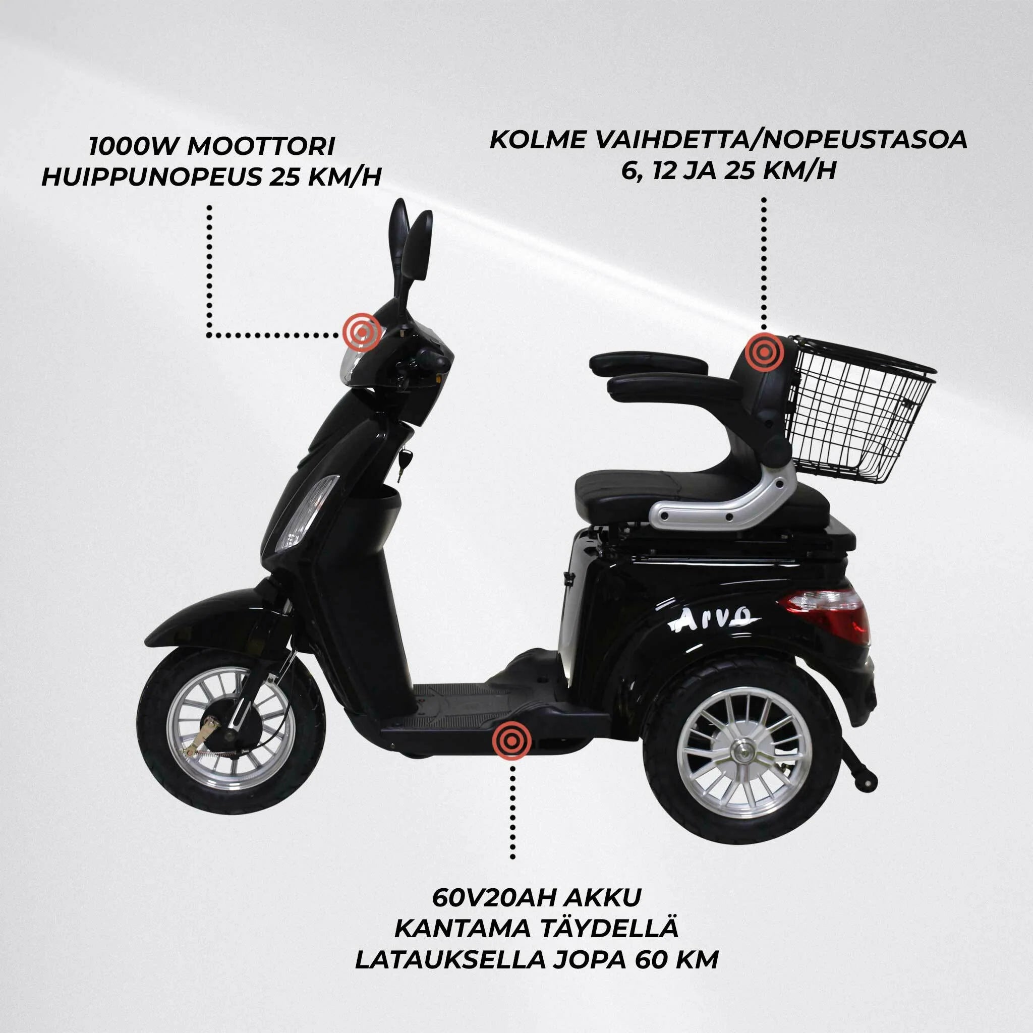 Arvo Seniorenmobil P300 Schwarz