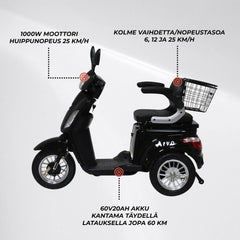 Arvo Seniorenmobil P300 Schwarz